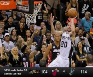 yapboz 2013 NBA Finalleri, 5 oyunu, Miami Heat 104 - San Antonio Spurs 114